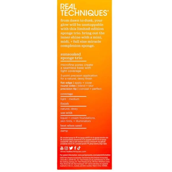 🌻Real Techniques Sunsoaked Sponge Trio New - Picture 4 of 9